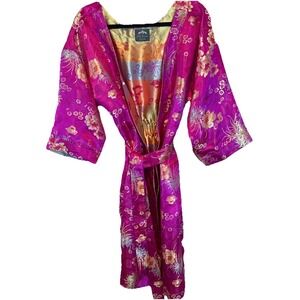 Kiana Kouture-Luxury Brocade Kimono Robe Jacket S/M Festival Boho Layering (USA)